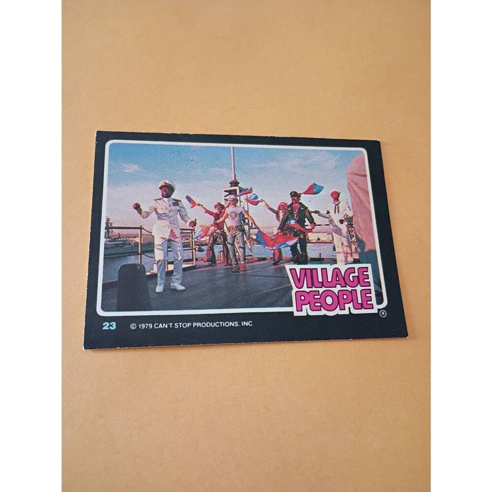 Vintage 1979 Village People Trading Card #23 Disco Era Vintage Music Collectible